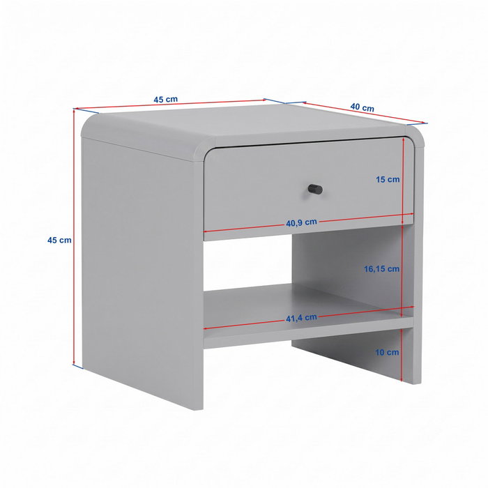 Nordure Mesita de Noche Milano Walnut